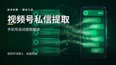 告别手动录入！视频号私信手机号“暴力提取”脚本全攻略